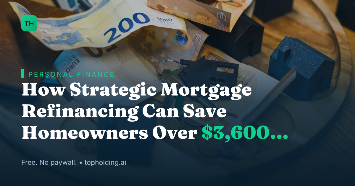 How Strategic Mortgage Refinancing Can Save Homeowners Over $3,600 Annually
