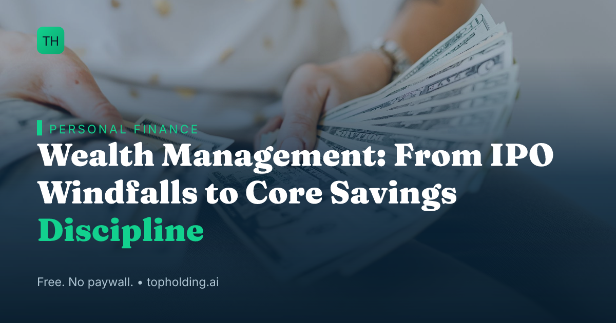 Wealth Management: From IPO Windfalls to Core Savings Discipline