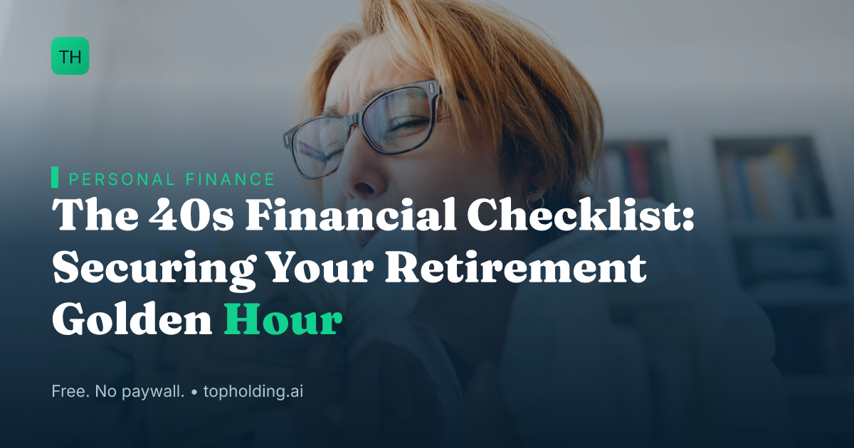 The 40s Financial Checklist: Securing Your Retirement Golden Hour