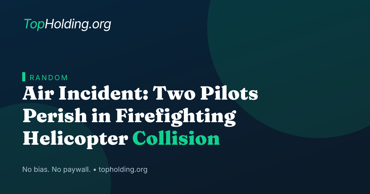 Air Incident: Two Pilots Perish in Firefighting Helicopter Collision