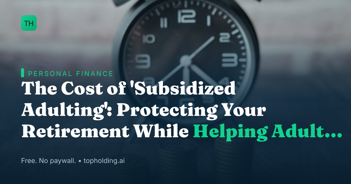 The Cost of 'Subsidized Adulting': Protecting Your Retirement While Helping Adult Kids