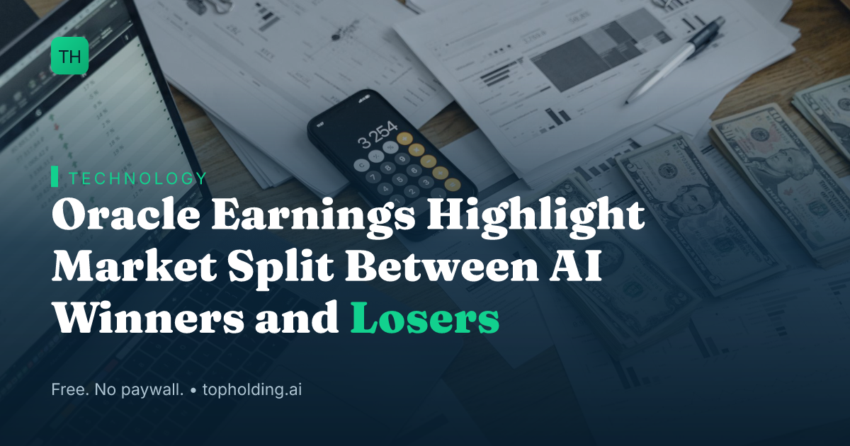 Oracle Earnings Highlight Market Split Between AI Winners and Losers