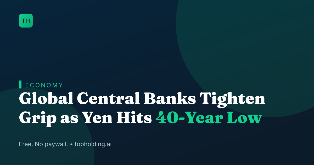 Global Central Banks Tighten Grip as Yen Hits 40-Year Low