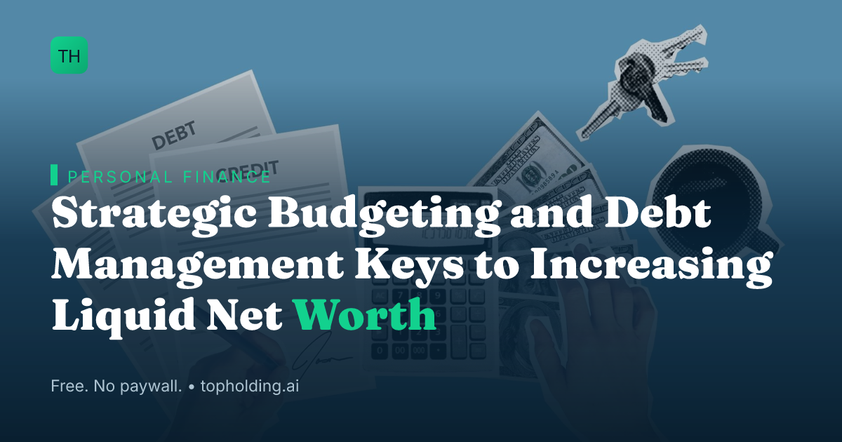 Strategic Budgeting and Debt Management Keys to Increasing Liquid Net Worth