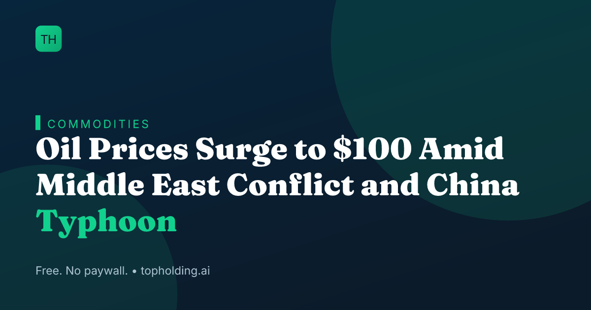 Oil Prices Surge to $100 Amid Middle East Conflict and China Typhoon