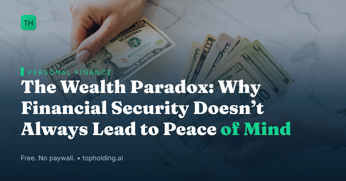The Wealth Paradox: Why Financial Security Doesn’t Always Lead to Peace of Mind