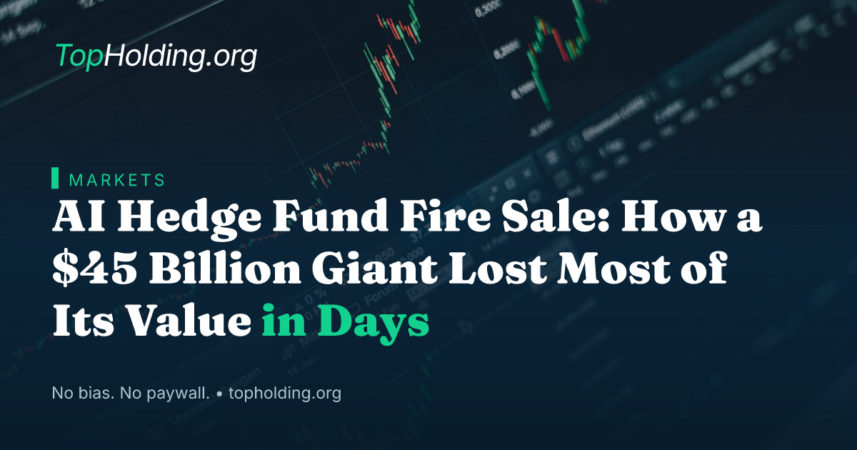 AI Hedge Fund Fire Sale: How a $45 Billion Giant Lost Most of Its Value in Days