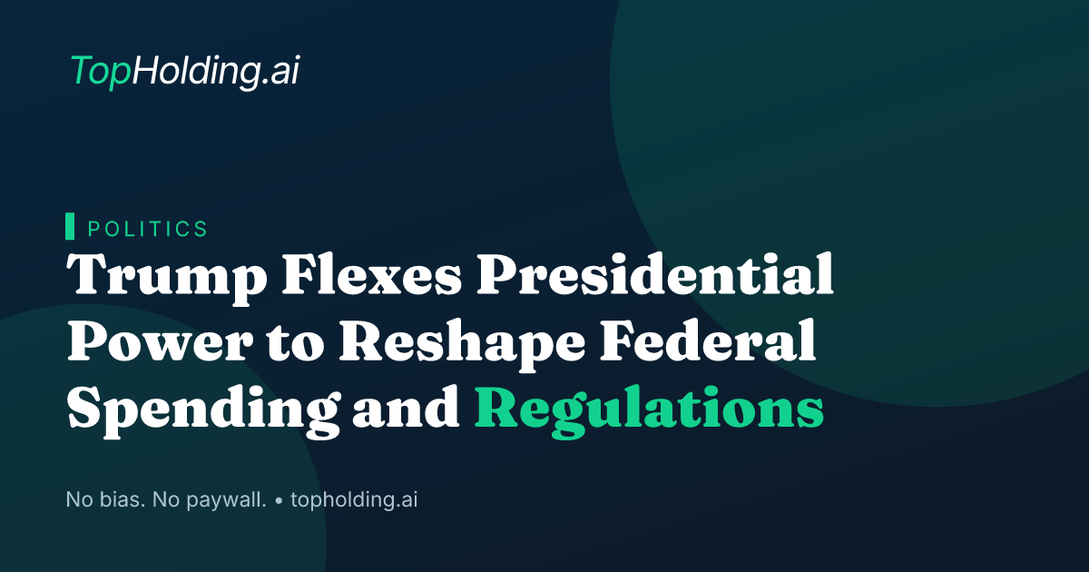 Trump Flexes Presidential Power to Reshape Federal Spending and Regulations