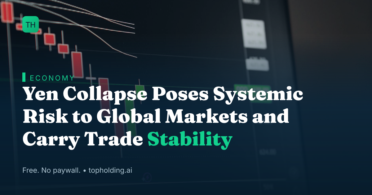 Yen Collapse Poses Systemic Risk to Global Markets and Carry Trade Stability