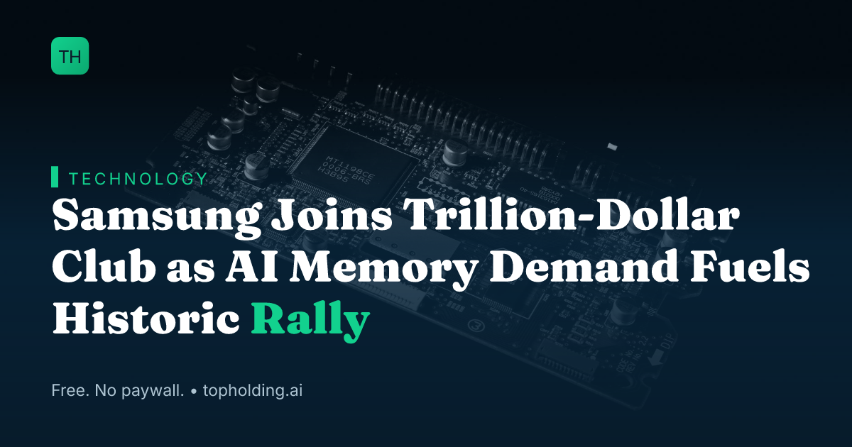 Samsung Joins Trillion-Dollar Club as AI Memory Demand Fuels Historic Rally