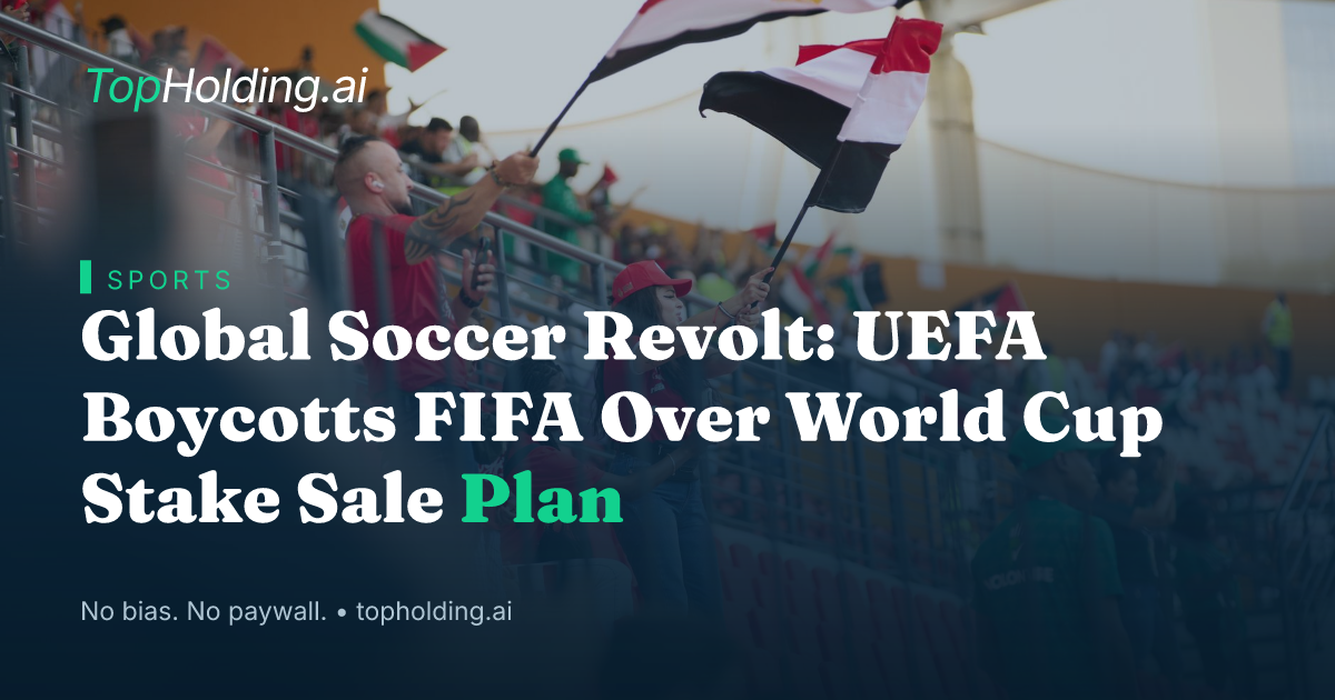 Global Soccer Revolt: UEFA Boycotts FIFA Over World Cup Stake Sale Plan