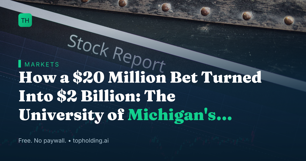 How a $20 Million Bet Turned Into $2 Billion: The University of Michigan's Hidden OpenAI Jackpot