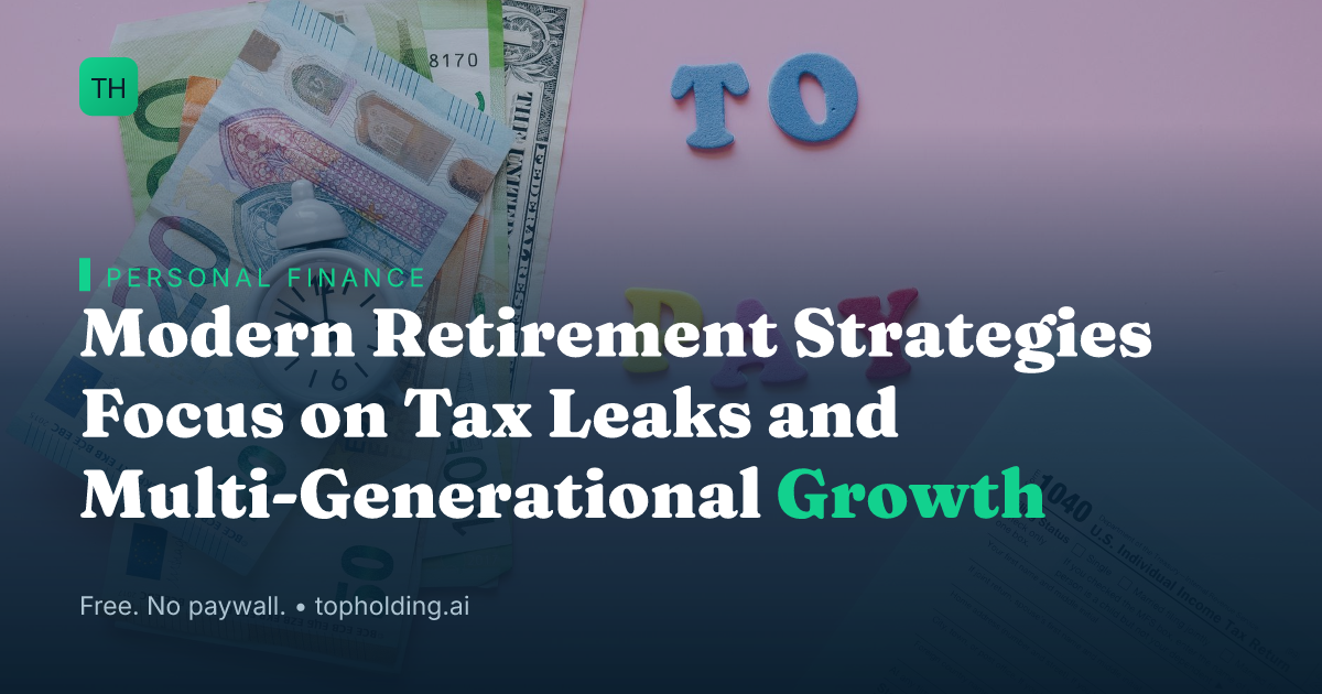 Modern Retirement Strategies Focus on Tax Leaks and Multi-Generational Growth