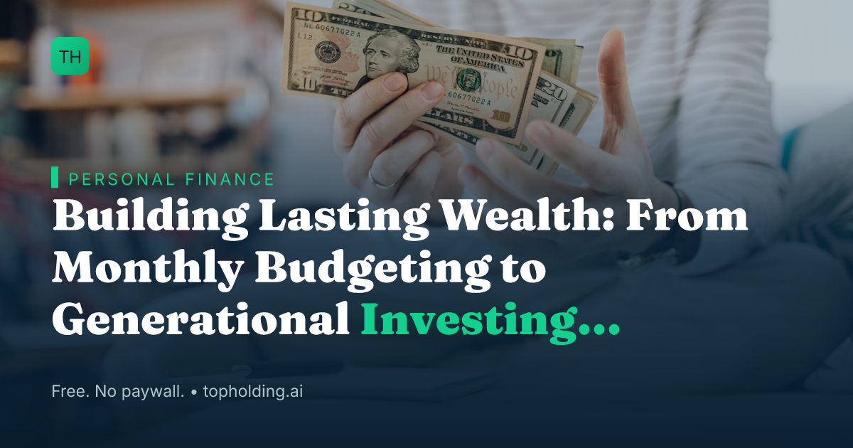 Building Lasting Wealth: From Monthly Budgeting to Generational Investing Knowledge