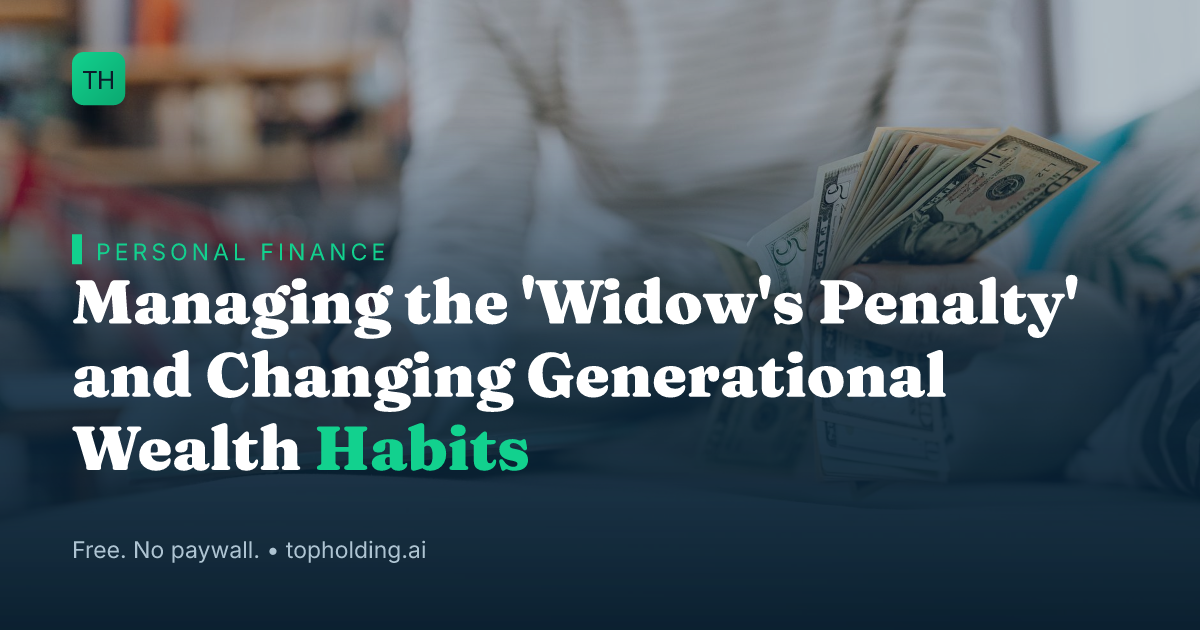 Managing the 'Widow's Penalty' and Changing Generational Wealth Habits