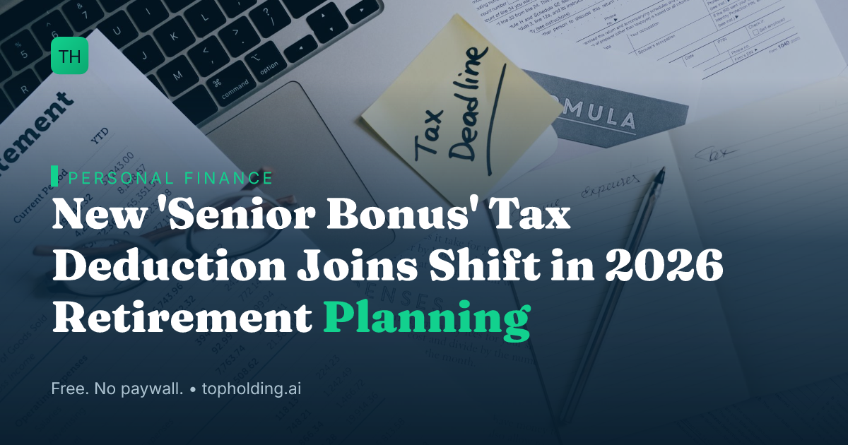 New 'Senior Bonus' Tax Deduction Joins Shift in 2026 Retirement Planning