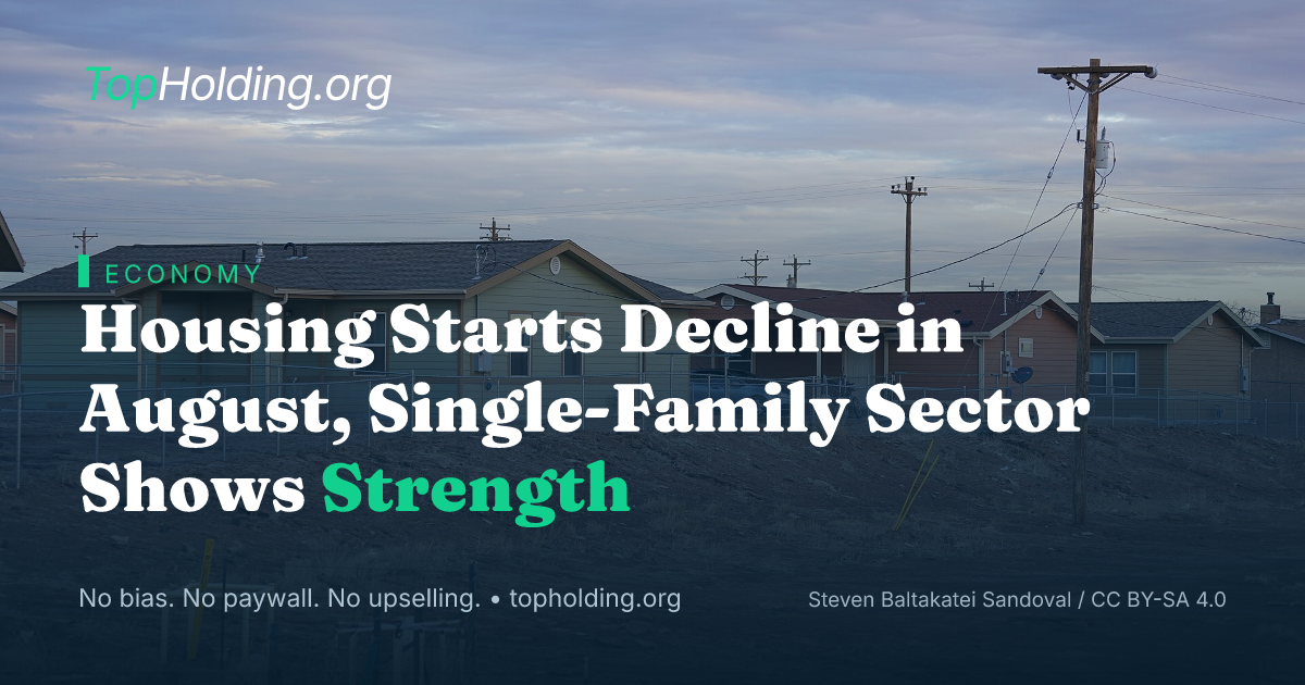 Housing Starts Decline in August, Single-Family Sector Shows Strength