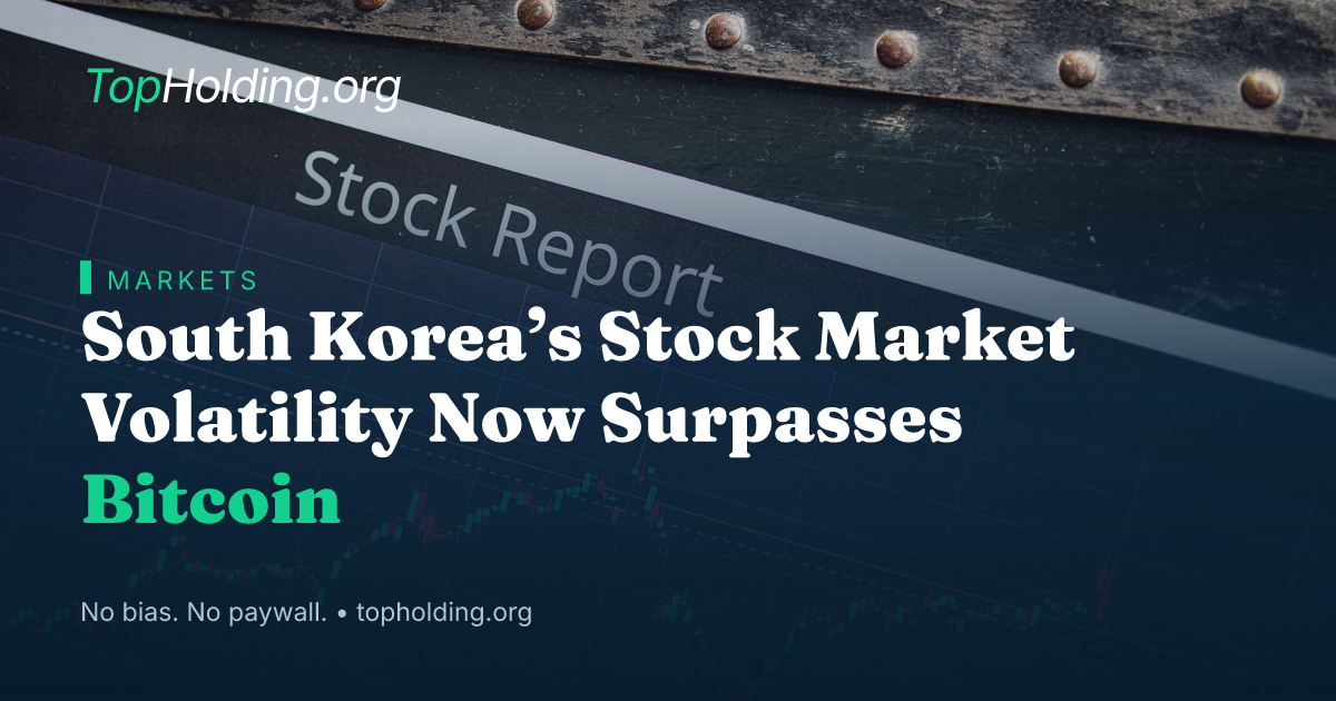 South Korea’s Stock Market Volatility Now Surpasses Bitcoin