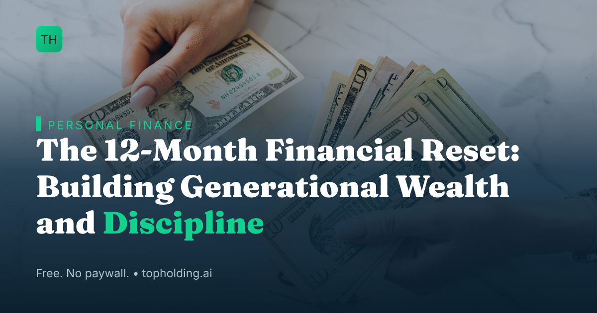 The 12-Month Financial Reset: Building Generational Wealth and Discipline
