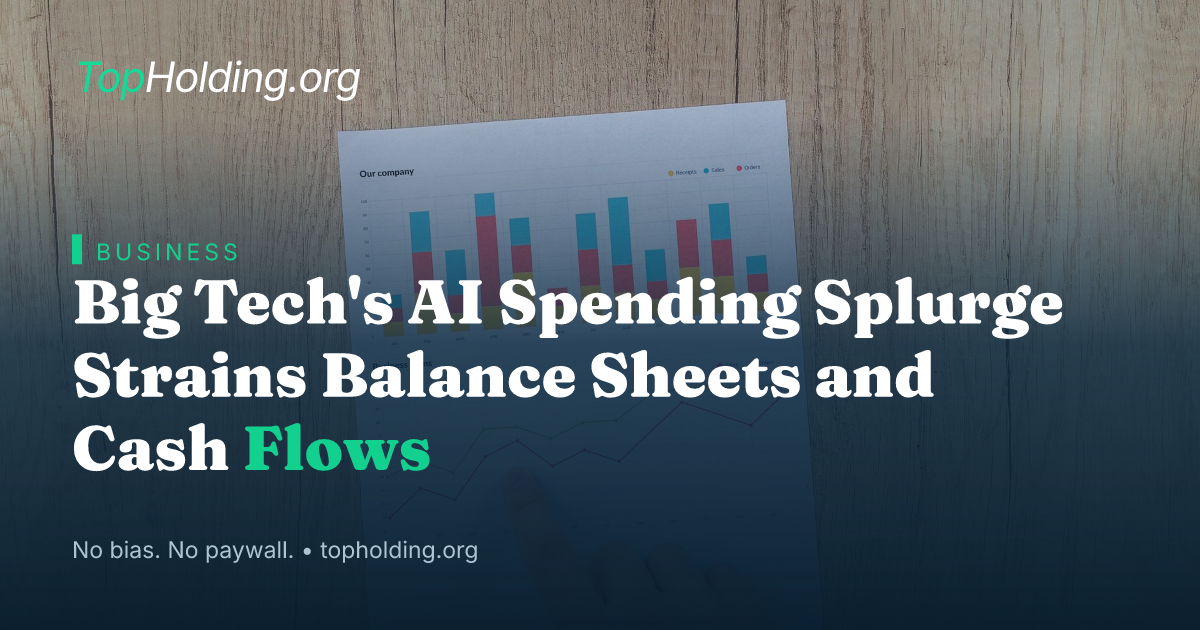 Big Tech's AI Spending Splurge Strains Balance Sheets and Cash Flows