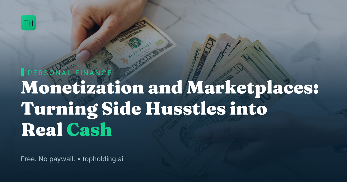 Monetization and Marketplaces: Turning Side Husstles into Real Cash
