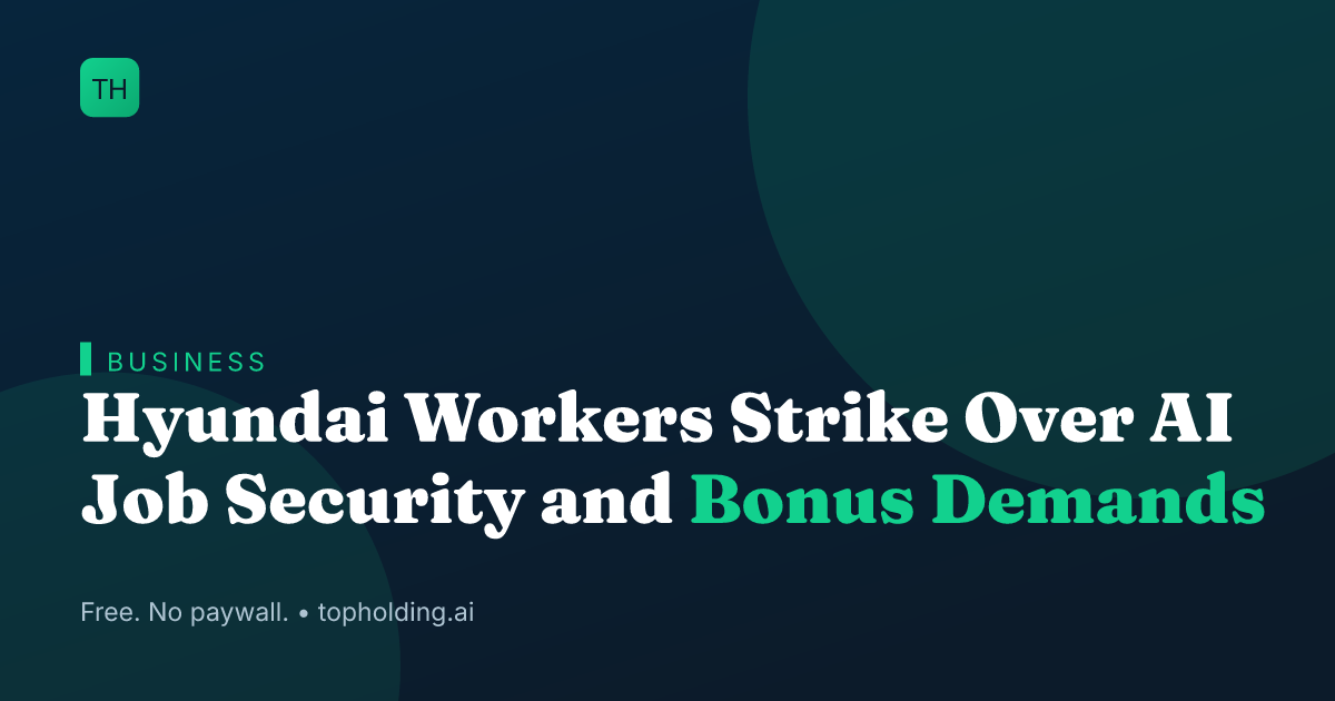 Hyundai Workers Strike Over AI Job Security and Bonus Demands