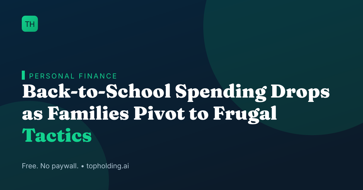 Back-to-School Spending Drops as Families Pivot to Frugal Tactics