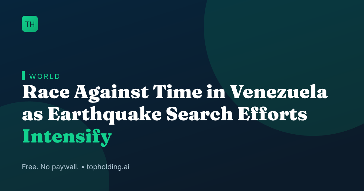 Race Against Time in Venezuela as Earthquake Search Efforts Intensify