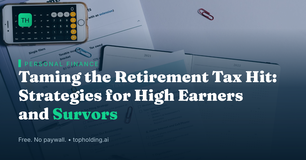 Taming the Retirement Tax Hit: Strategies for High Earners and Survors