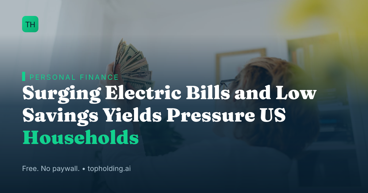 Surging Electric Bills and Low Savings Yields Pressure US Households