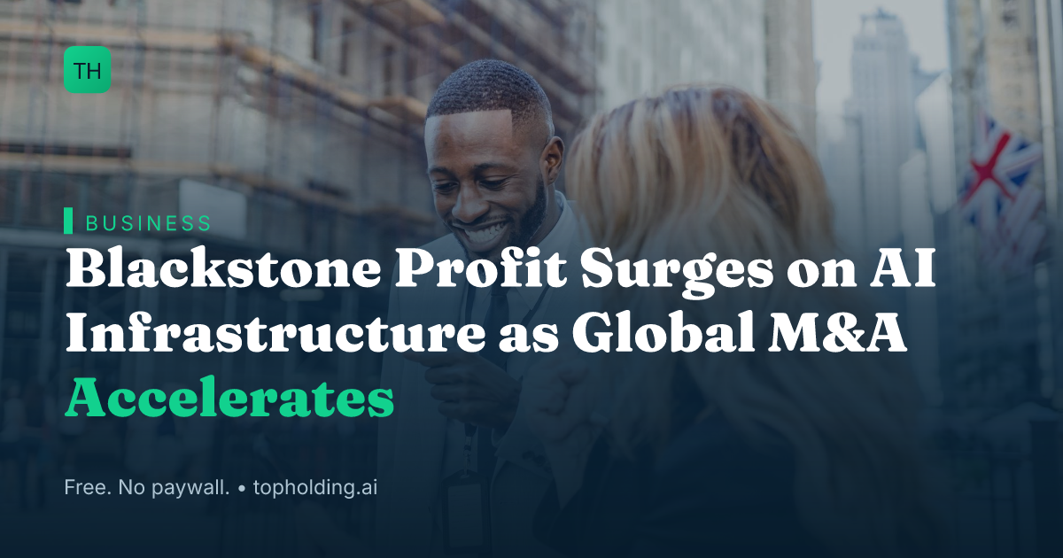 Blackstone Profit Surges on AI Infrastructure as Global M&A Accelerates